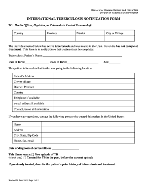 Tuberculosis Form