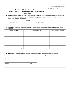 Hhs 568  Form