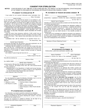 Updated Medicaid Sterilization Hhs 687 Form