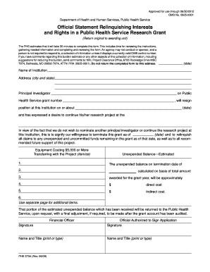 Phs 3734  Form