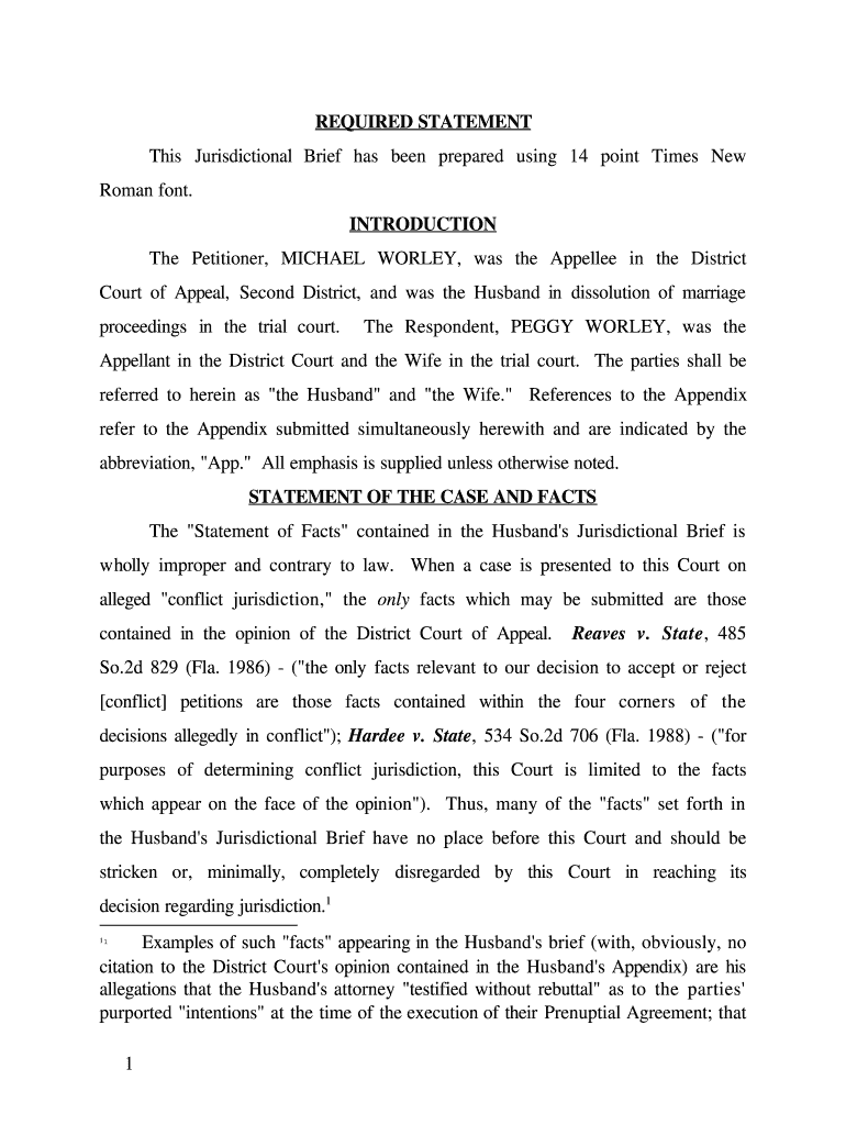 T BRIEFS Briefs PDF &#039;d 03 2027 JurisAns PDF Florida Supreme Court Floridasupremecourt  Form