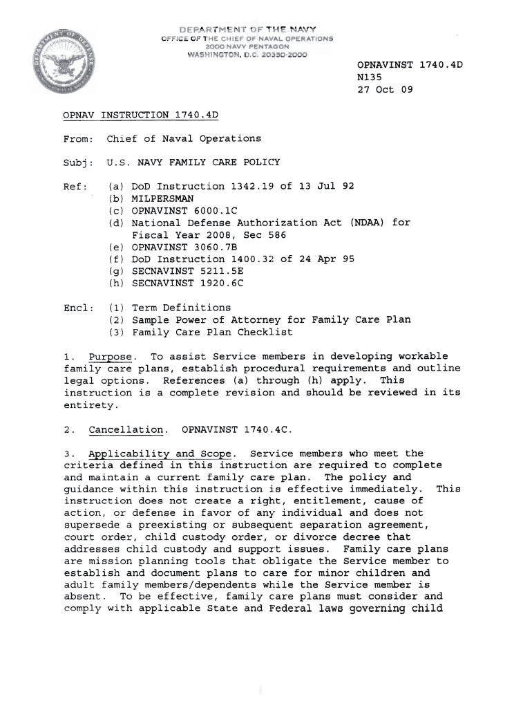 Opnavinst 17404d Form