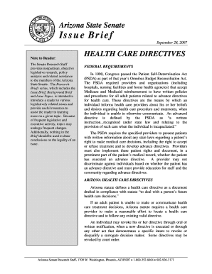 Issue Brief Arizona State Legislature Azleg  Form