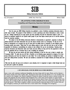 Sib Planning for Emergencies 01 08 Qxp Ahrcnyc  Form