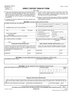 Social Security Form 1199a