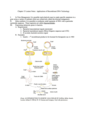 Recombinant Dna Technology Notes  Form