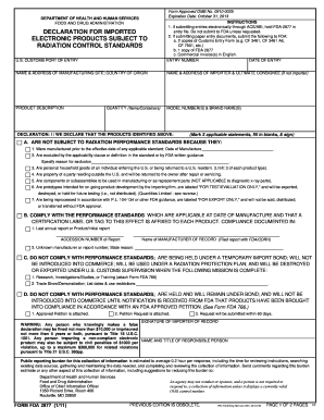 Radiation Declaration Fedex  Form