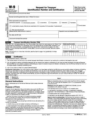 W9 Resale Certificate  Form