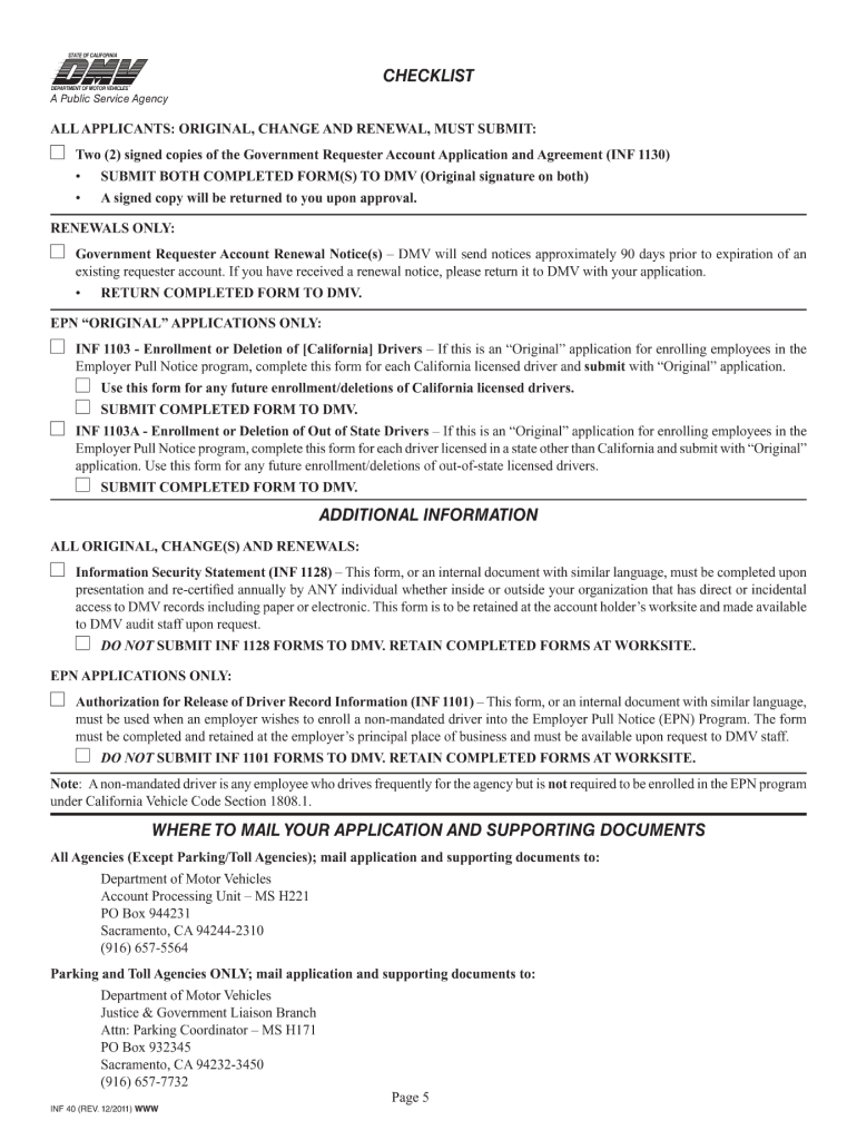  Government Requestor Account Instructionsapplications Form 2011