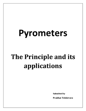 Applications of Pyrometer  Form