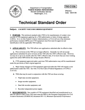 Tso C123b Form