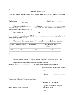 Nsc Application Form