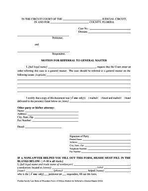 Family Law Form 12920
