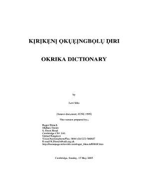 Okrika Language Translator  Form