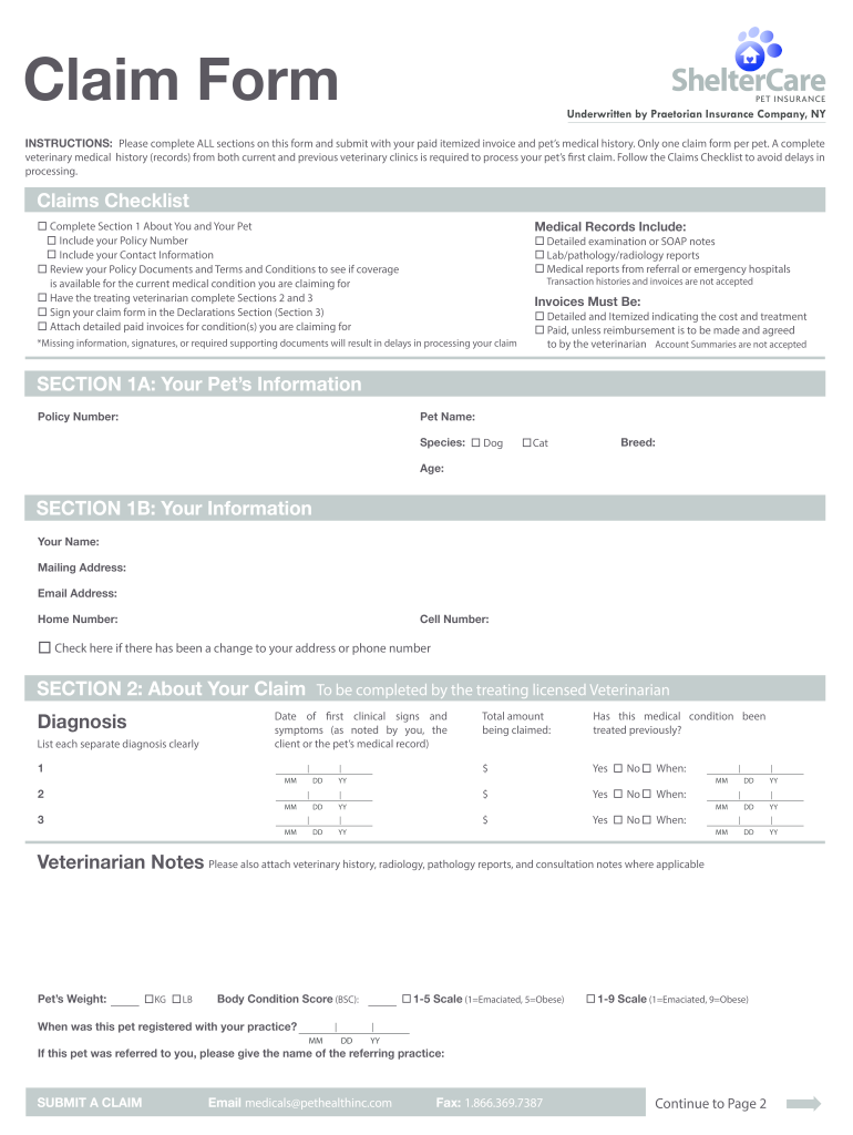 26 HQ Photos Pet Care Insurance Claim Form Pin On Loan