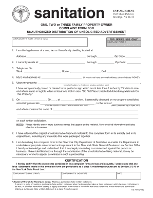 Sanitation Application Form