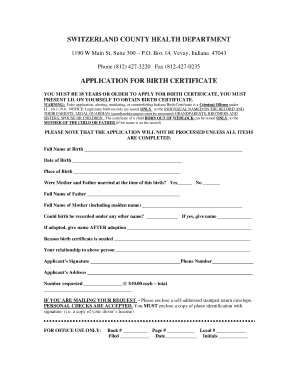 Blank Indiana Death Certificate  Form