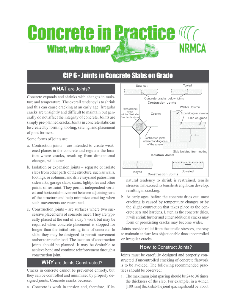 Cip 6 Joints in Concrete Form