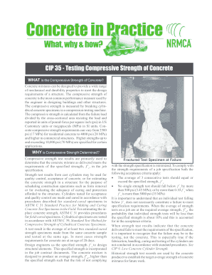 Cip 35 Testing Compressive Strength of Concrete Form