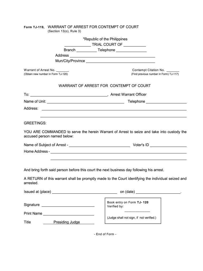 Warrant Of Arrest Sample Form Fill Out And Sign Printable PDF Warrant Of Arrest Sample Form Fill Out And Sign Printable PDF