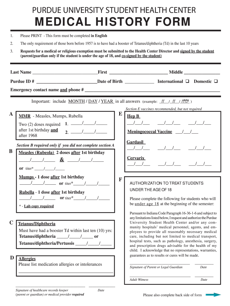 Patient History Form Template from www.signnow.com