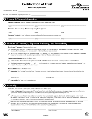 How to Fill Out Certification of Trust California  Form