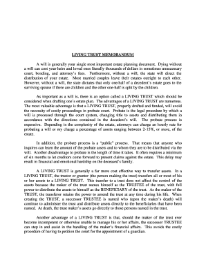 Memorandum of Trust PDF  Form