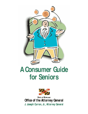 For Seniors a Consumer Guide Maryland State Archives Msa Md  Form