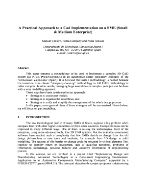 A Practical Approach to a Cad Implementation on a SME Small Www3 Uji  Form