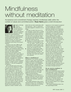 Mindfulness Without Meditation Instituteofcoaching  Form