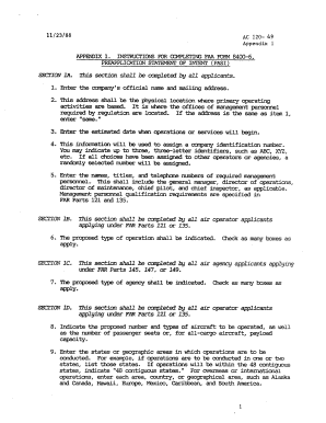 Faa Form 8400 6 Appendix 1