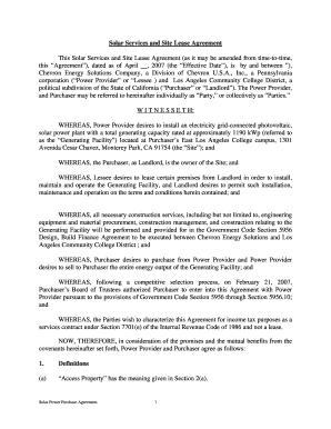 Solar Lease Agreement PDF  Form