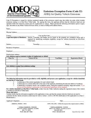 Adeq Exempt Form