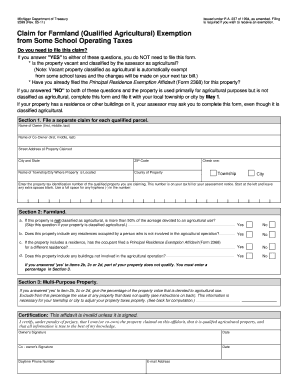 Michigan Form 2599