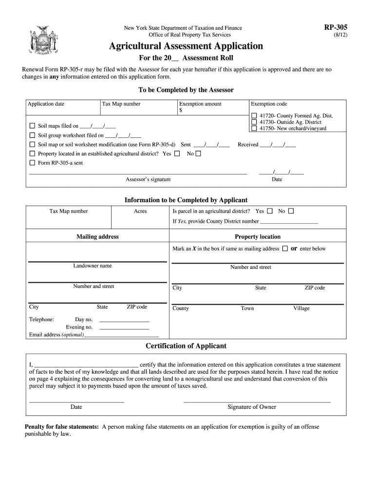  AGRICULTURAL ASSESSMENT PROGRAM UPDATE Tax Ny 2019-2024