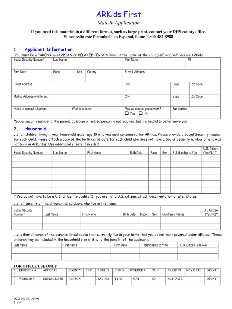  Arkids Application 2009-2024