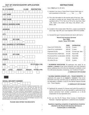 Ris 50 Texas Form