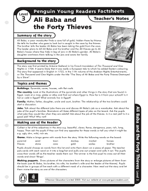 Ali Baba and the Forty Thieves Plot Diagram  Form