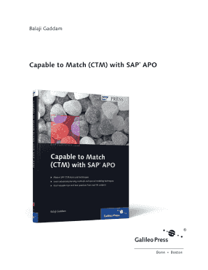Capable to Match Ctm with Sap Apo PDF Form