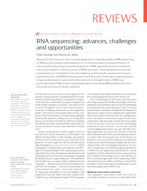 Rna Sequencing Advances Challenges and Opportunities Form