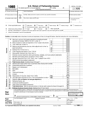 Ir's Form 1065 - Fill Out and Sign Printable PDF Template | signNow