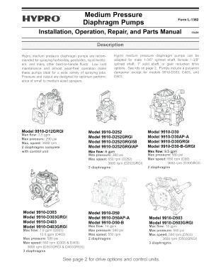 Hypro D252 Pump Manual  Form