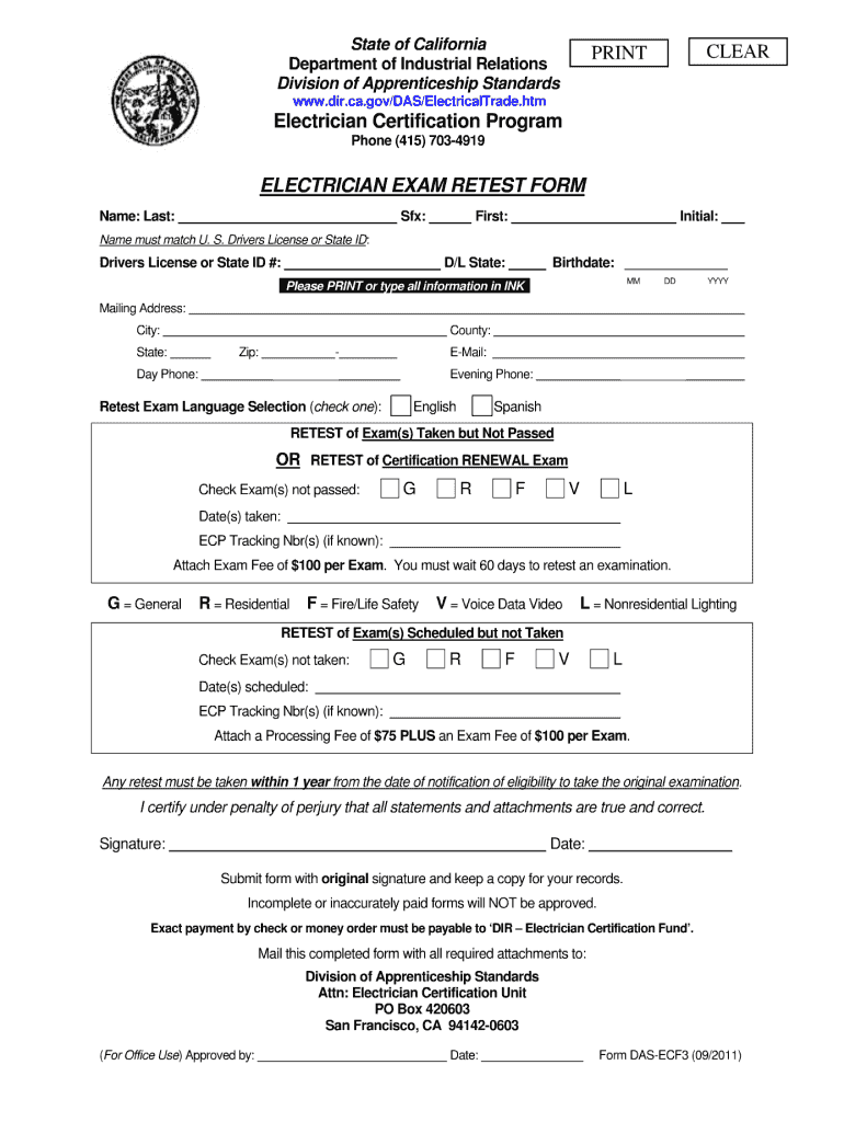 Get and Sign Retest Certify 2011-2022 Form