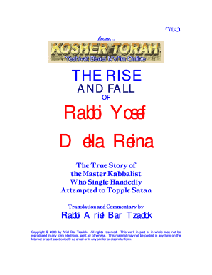 The Rise and Fall of Rabbi Yosef Form