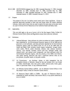 Rule 1020 Form Download