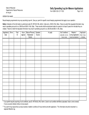 Manure Spreading Log Form