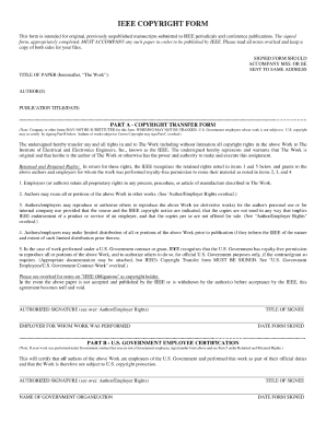 Ieee Copyright Form Word