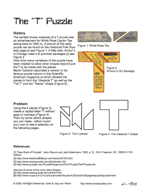 T Puzzle PDF  Form