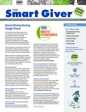 8 Pg Newsletter Smartgivers  Form
