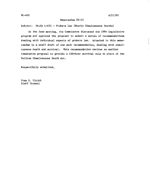 Memorandum 83 55 Subject California Law Revision Commission Clrc Ca  Form